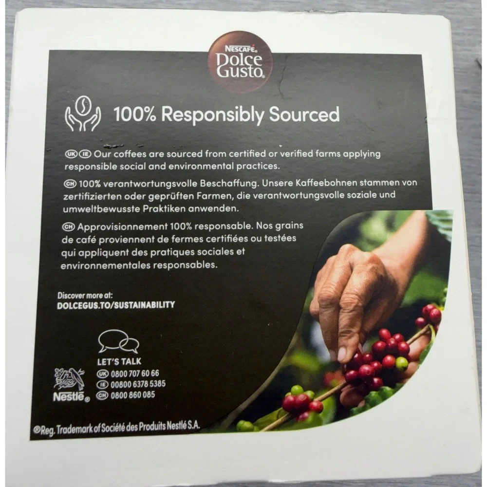 Nescafe Dolce Gusto Espresso Intenso 16 Coffee Pods Intensity 7 Full-Bodied 112g